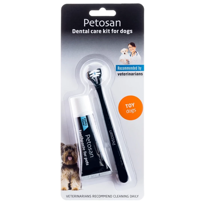 PETOSAN - zestaw do czyszczenia zębów dla kota lub psa rasy miniaturowej XS do 3 kg