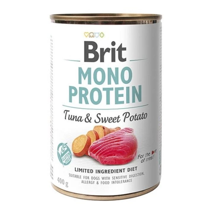 BRIT Monoprotein Tuna&Sweet Potato - mokra karma dla psów wrażliwych, tuńczyk z batatem 400 g