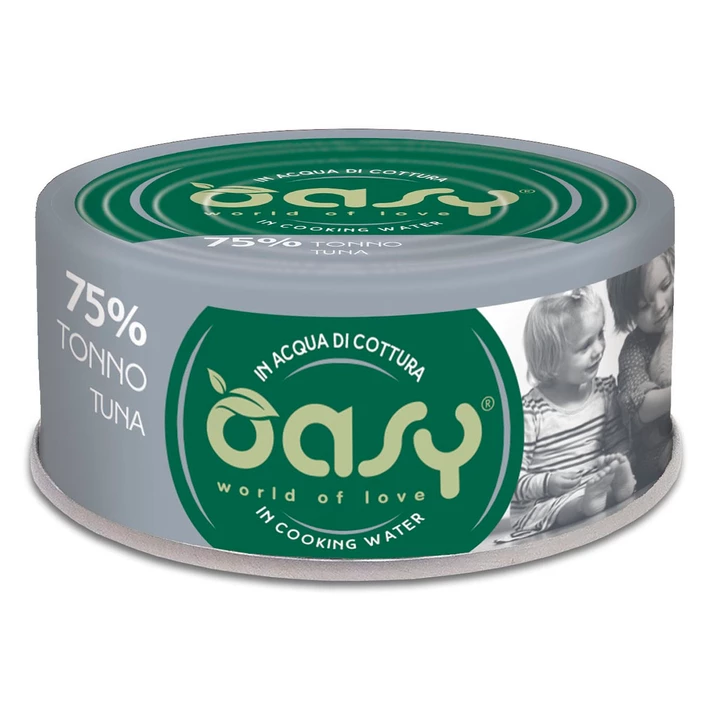 OASY More Love - uzupełniająca, mokra karma dla kota, tuńczyk gotowany w bulionie 70g