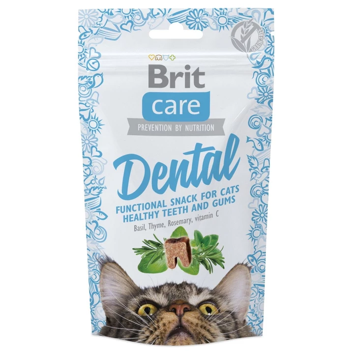 BRIT CARE Dental Snack - bezzbożowy przysmak dla kota wspomagający higienę jamy ustnej 50 g