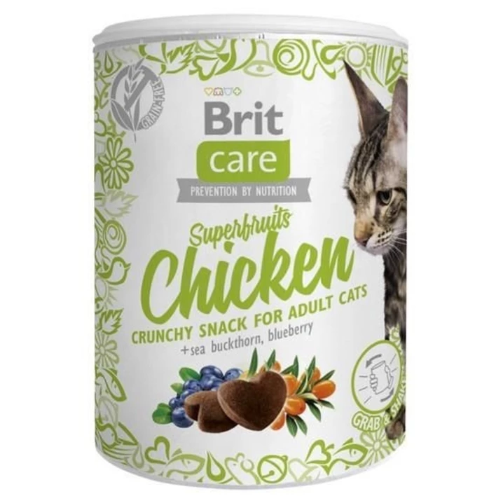 BRIT CARE Snack Superfruits Chicken - bezzbożowy przysmak dla kota o smaku kurczaka 100 g