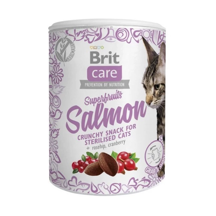 BRIT CARE Snack Superfruits Salmon - bezzbożowy przysmak dla kota o smaku łososia 100 g