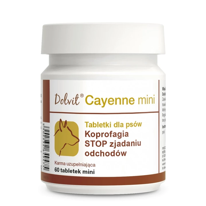 DOLFOS Dolvit cayenne mini koprofagia - preparat przeciwko zjadaniu odchodów 60 tabletek