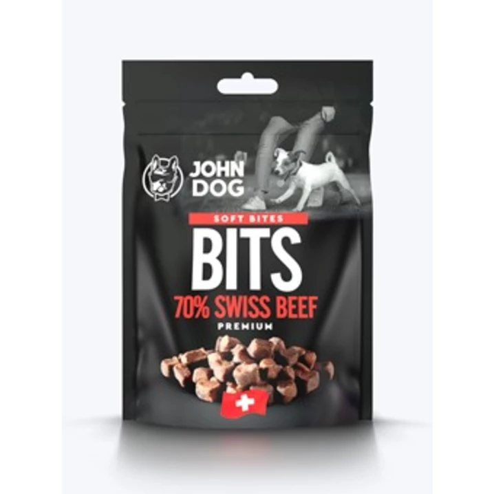 JOHN DOG Soft Bites - półwilgotne, treningowe przysmaki dla psów, szwajcarska wołowina 100 g