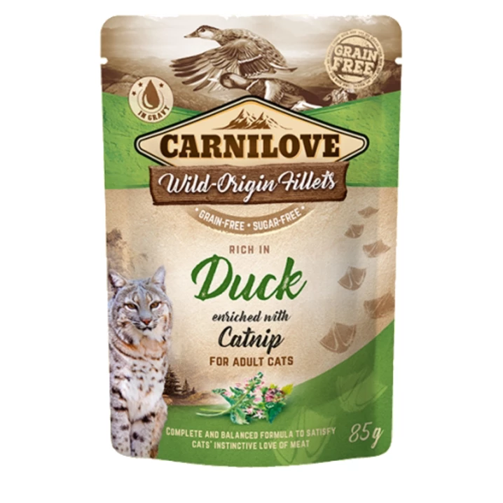 CARNILOVE Cat Pouch - saszetka dla kota z kurczakiem i kaczką z dodatkiem kocimiętki 85 g