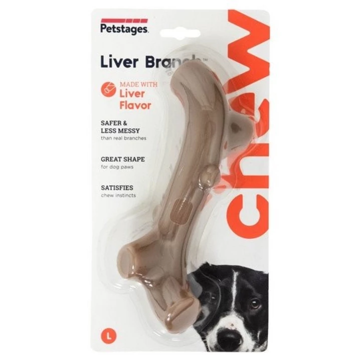 PETSTAGES Liver Branch - twardy gryzak dla psa o kształcie i aromacie wątróbki - 4