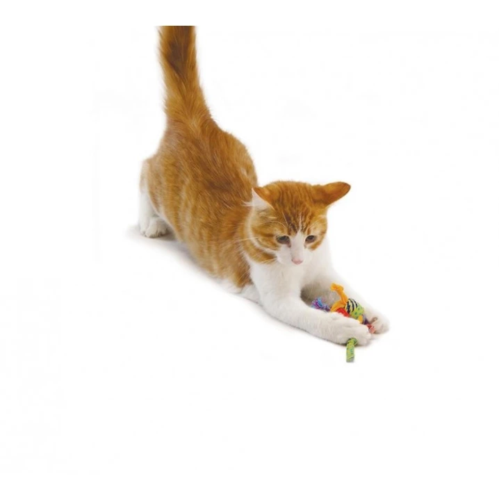 PETSTAGES Tons of Tails - lekka piłka dla kota z węzełkami i kocimiętką - 2