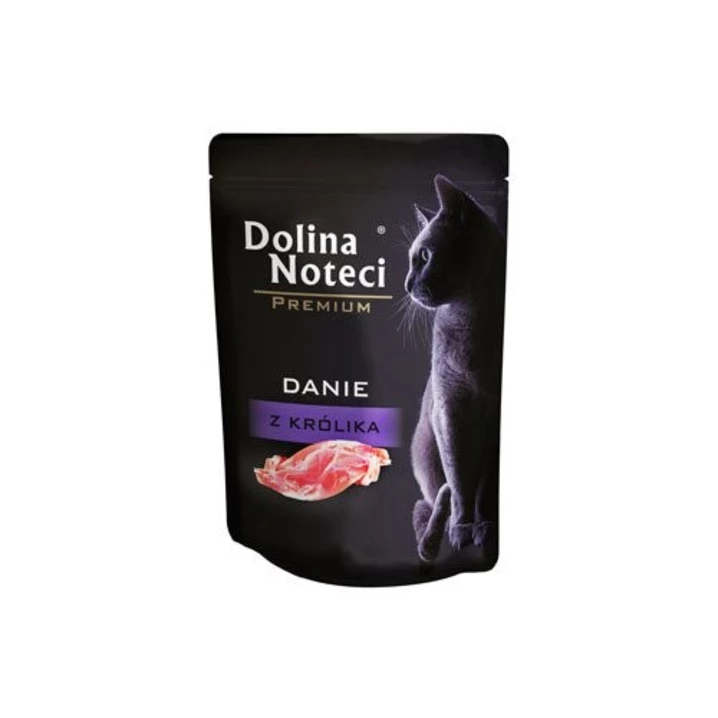 DOLINA NOTECI Premium - bezzbożowa, mokra karma dla kota dorosłego, danie z królika 85 g