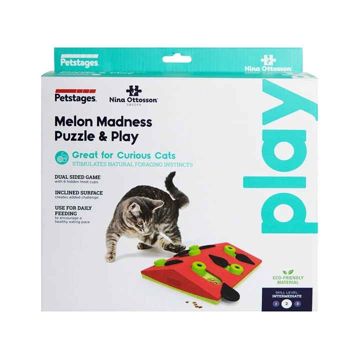 PETSTAGES Melon Madness - łamigłówka dla kota lub małego psa, na smakołyki lub karmę - 8