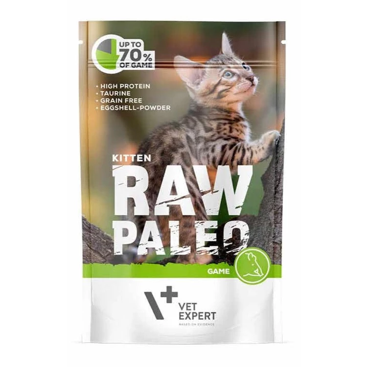 RAW PALEO kitten - pełnoporcjowa, mokra karma dla kociąt, dziczyzna 100g