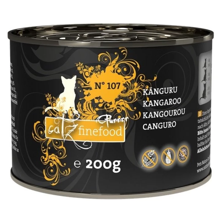 CATZ FINEFOOD Purrrr - bezzbożowa, monobiałkowa, mokra karma dla kota, kangur 200 g