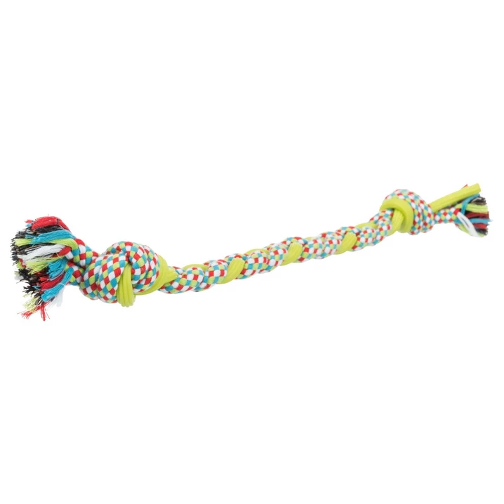 TRIXIE mocny, długi sznur i szarpak dla psa przeplatany gumą TPR, 50 cm