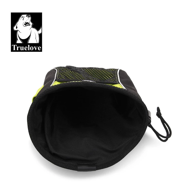 TRUELOVE Standard - saszetka na przysmaki dla psa z miejscem na woreczki, czarno-limonkowa - 2
