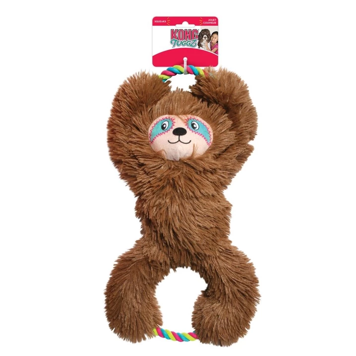 KONG® Tuggz leniwiec - duża, wytrzymała, pluszowa zabawka z linami do przeciągania 42 cm - 2