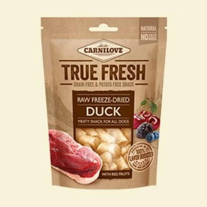 CARNILOVE Raw freeze-dried - liofilizowane przysmaki dla psa - kaczka z owocami 40 g