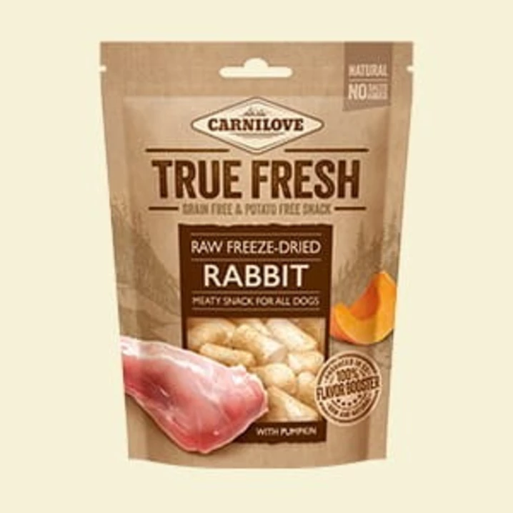 CARNILOVE Raw freeze-dried - liofilizowane przysmaki dla psa, królik z dynią 40 g