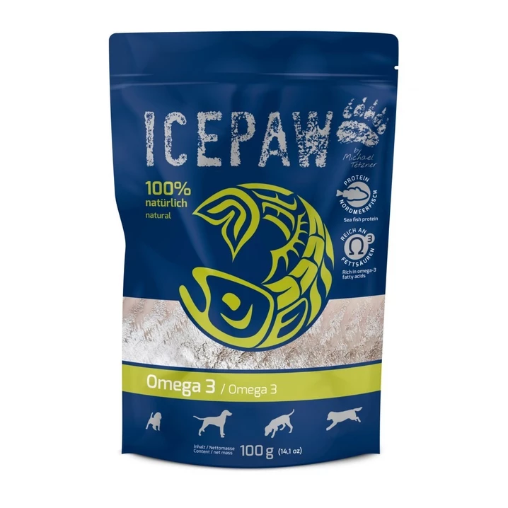 ICEPAW High Premium Omega-3 - pełnoporcjowa, mokra karma dla psa, makrela ze śledziem 100 g