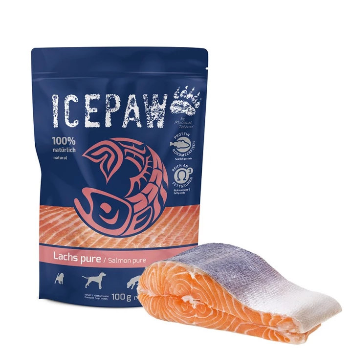 ICEPAW High Premium - pełnoporcjowa, monobiałkowa, mokra karma dla psa, łosoś 100 g - 2