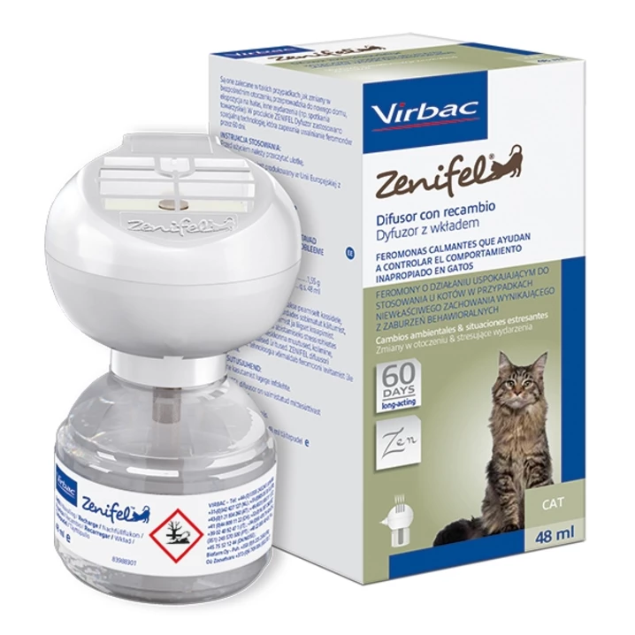 VIRBAC Zenifel - uspokajające feromony dla kota wkład uzupełniający na 6 tygodni