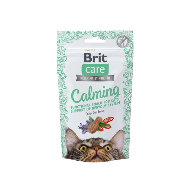 BRIT CARE Calming Snack - bezzbożowe smakołyki dla kota pomagające wyciszyć stres 50 g