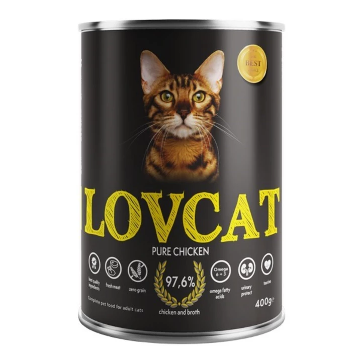 LOVCAT Pure Chicken - monobiałkowa, wysokomięsna, mokra karma dla kota z kurczaka - 2