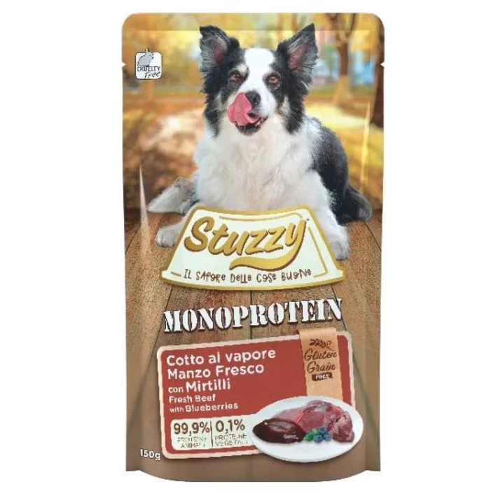 STUZZY Monoprotein - monoproteinowa, bezzbożowa karma dla psa, wołowina 150g