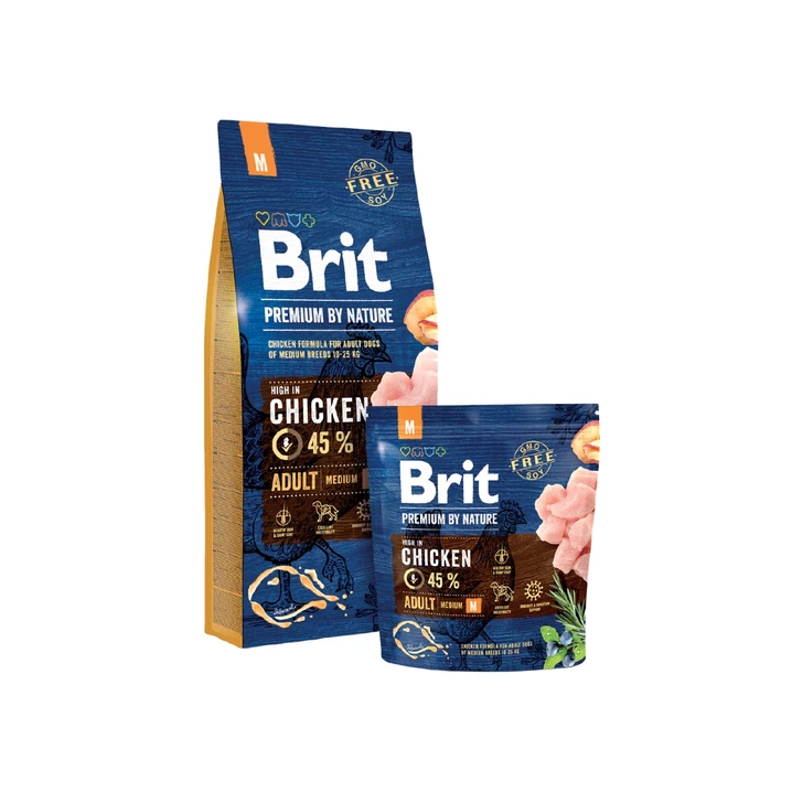 BRIT Premium By Nature M - sucha karma dla psów dorosłych ras średnich 