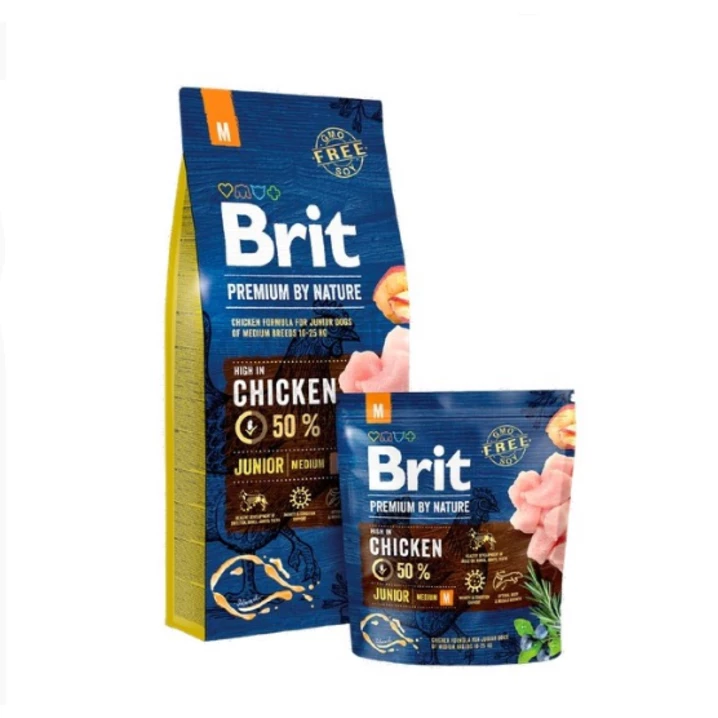 BRIT Premium By Nature M Junior - sucha karma dla szczeniąt ras średnich 