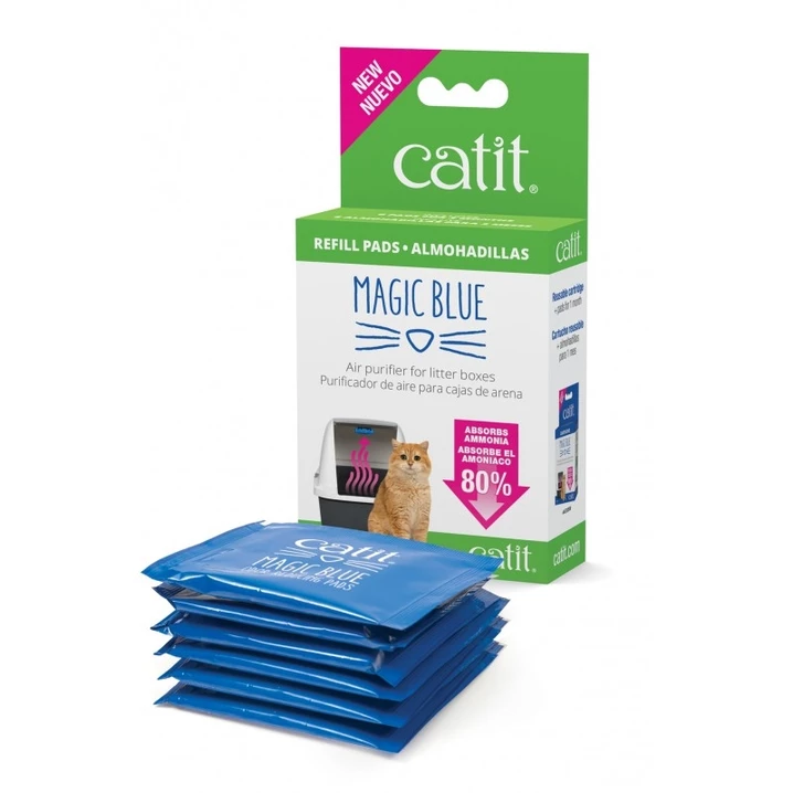 CATIT Magic Blue - wkłady do pochłaniacza zapachów do kociej kuwety, 6 szt.