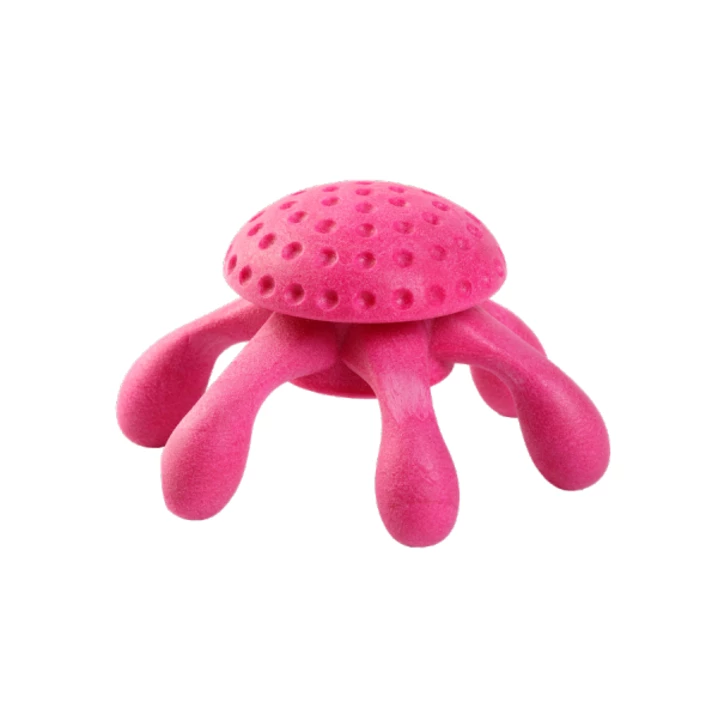 KIWI WALKER Octopus - pływająca zabawka dla psa do aportu i przeciągania, różowa