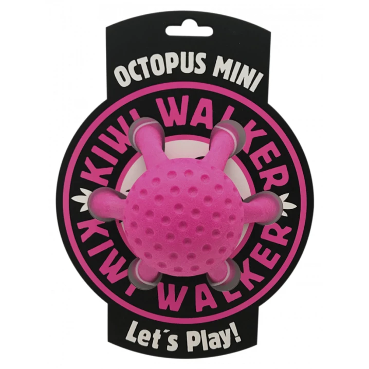 KIWI WALKER Octopus - pływająca zabawka dla psa do aportu i przeciągania, różowa - 2