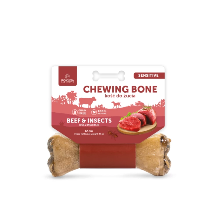 POKUSA Chewing Bone Sensitive - kość do żucia dla psów z dodatkiem insektów i czerwonej koniczyny 12cm