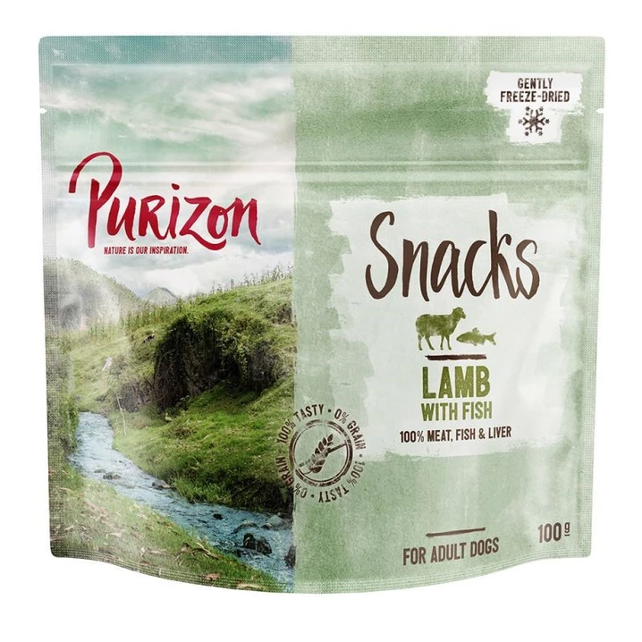 PURIZON Snack - liofilizowane smakołyki dla psa, jagnięcina z rybą 100g