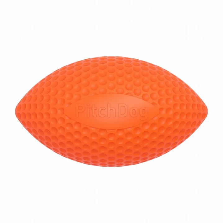 PITCHDOG SportBall - piłka rugby dla psa z lekkiej i wytrzymałej pianki, pomarańczowa
