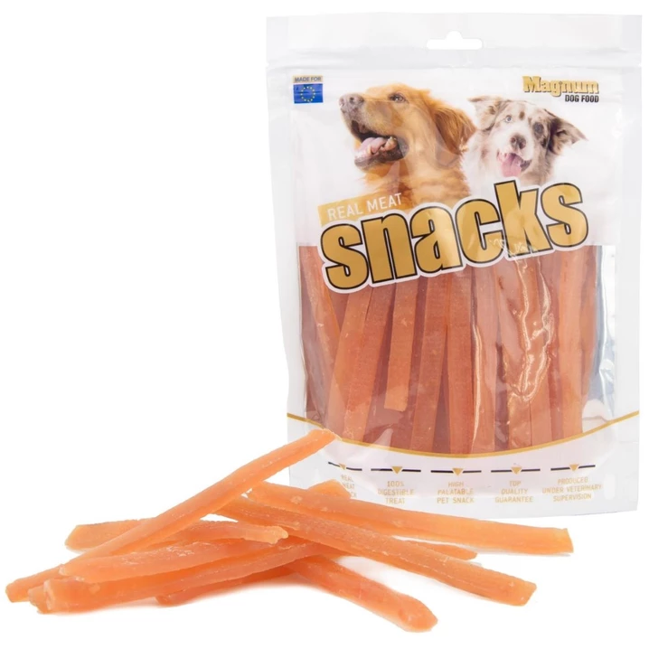 MAGNUM Snacks paski - miękkie przysmaki dla psów, kurczak 250 g