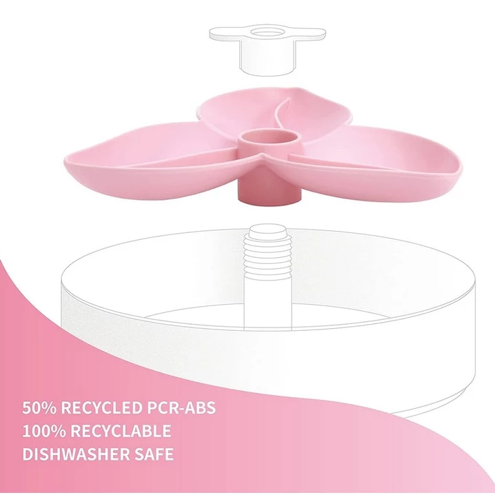 PET DREAMHOUSE SPIN Bougainvillea Baby Pink - miska spowalniająca jedzenie dla psa, poziom łatwy - 6