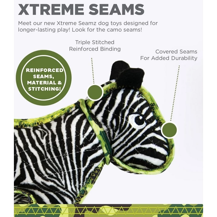 OUTWARD HOUND Xtreme Seamz Zebra - wytrzymała zabawka dla psa - zebra - 2