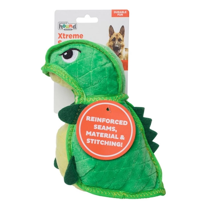 OUTWARD HOUND Xtreme Seamz Dino - wytrzymała zabawka dla psa - dinozaur