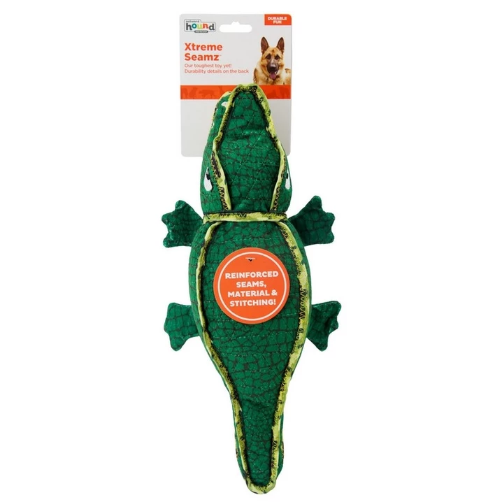 OUTWARD HOUND Xtreme Seamz Alligator - wytrzymała zabawka dla psa - aligator