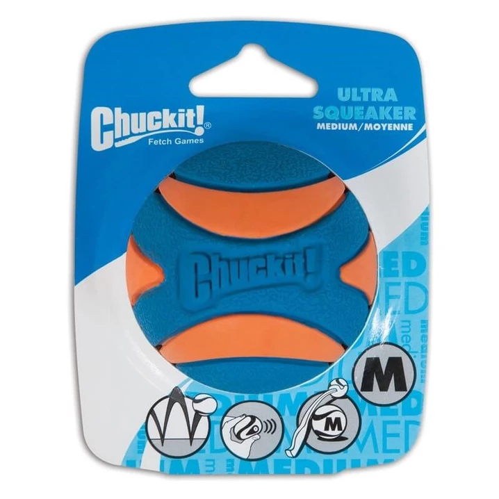 CHUCKIT! Ultra squeaker ball - wytrzymała piłka z piszczałką 