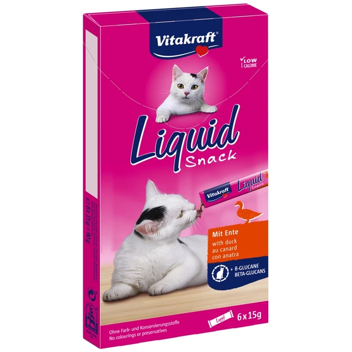 VITAKRAFT Cat Liquid Snack - przysmak dla kota w formie sosu z kaczką 6 x 15g
