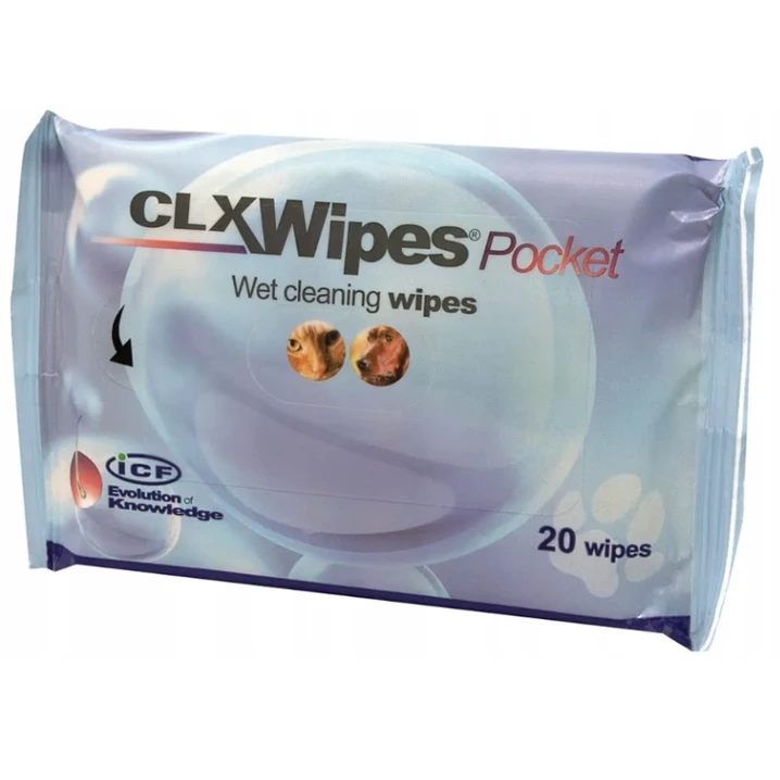CLX Wipes - chusteczki z chlorheksydyną dla psów, do przemywania delikatnych miejsc 20 szt.
