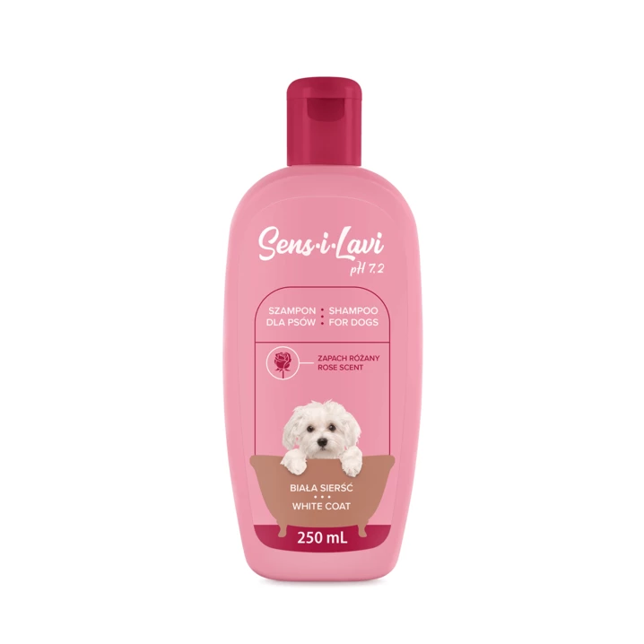 SENS-I-LAVI szampon dla psów o białej sierści - micelarny, o delikatnym różanym zapachu 250ml