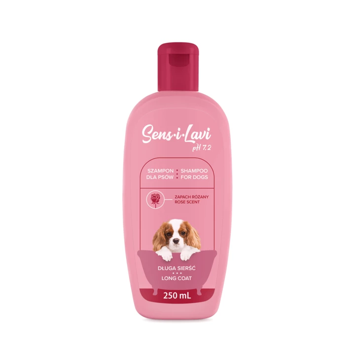 SENS-I-LAVI szampon dla psów o długiej sierści - micelarny, o delikatnym różanym zapachu 250ml