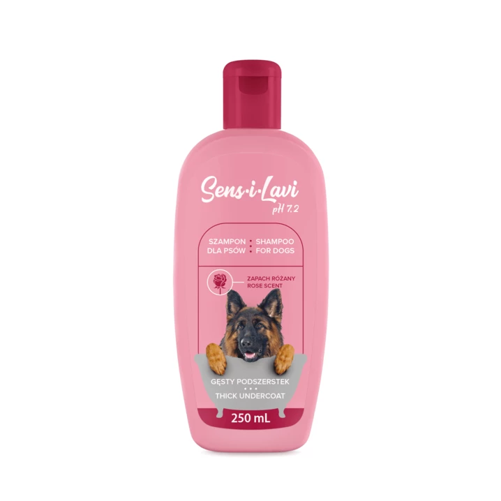 SENS-I-LAVI szampon dla psów o gęstym podszerstku - micelarny, o delikatnym różanym zapachu 250ml