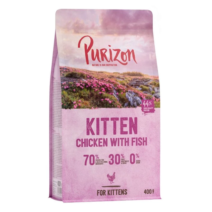 PURIZON kitten - sucha, bezzbożowa karma dla kociąt z kurczakiem i rybą 400g