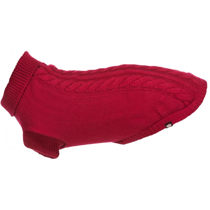 TRIXIE Kenton - wełniany, ciepły sweter dla psa, bordowy
