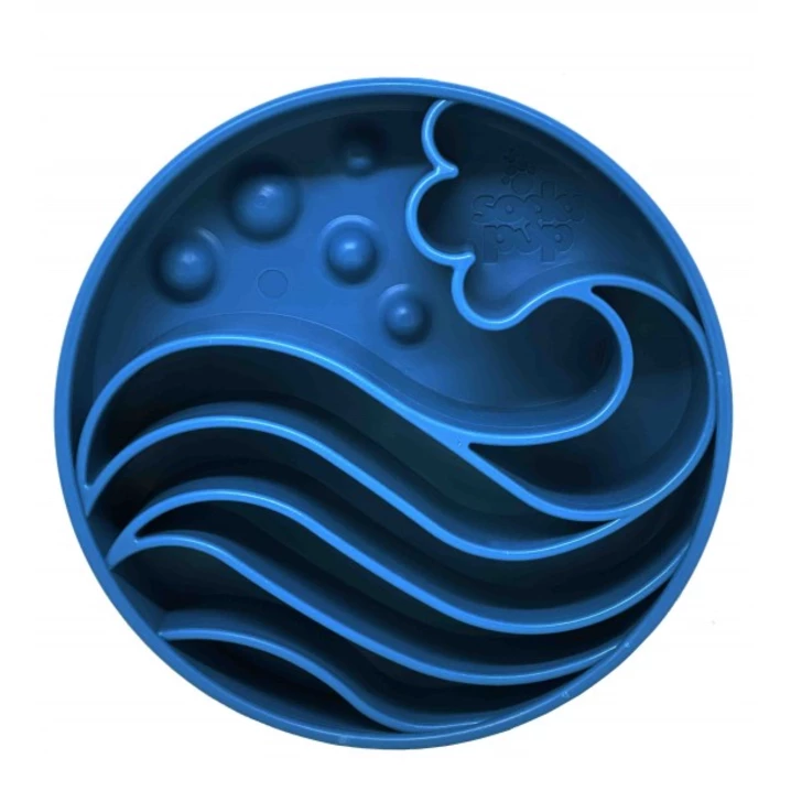 SODA PUP Wave Design ebowl blue - miska spowalniająca dla psów, fala niebieska