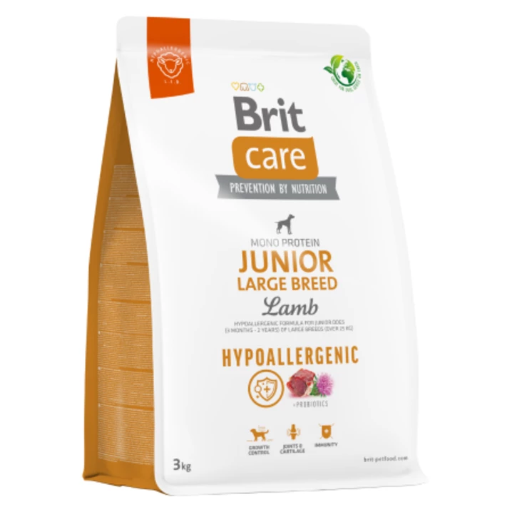 BRIT CARE Hypoallergenic Junior Large Breed - sucha karma dla szczeniąt ras dużych z jagnięciną