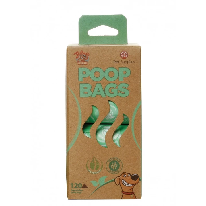 PET SUPPLIES Poop Bags - ekologiczne, mocne woreczki na psie odchody, biała herbata 8 rolek - 2